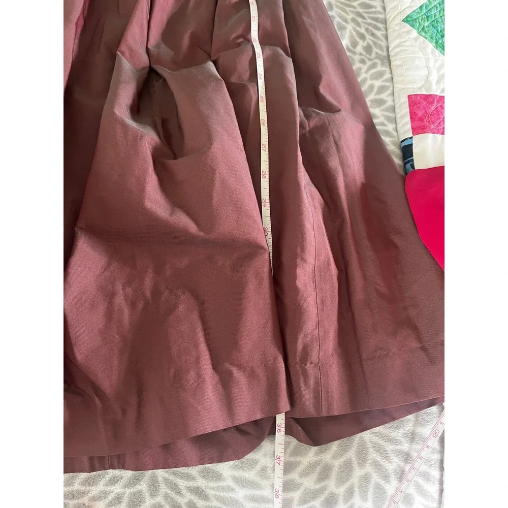 V-Neck Bow Cocktail Dress sz 0 Burgundy Wine Retro 60s Feminine Pinup Rockabilly